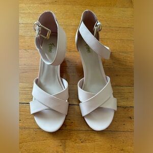Light Pink Fioni Wedged Sandals Size 8.5